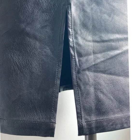 Embroidered Faux Leather Skirt - Picture 5 of 8